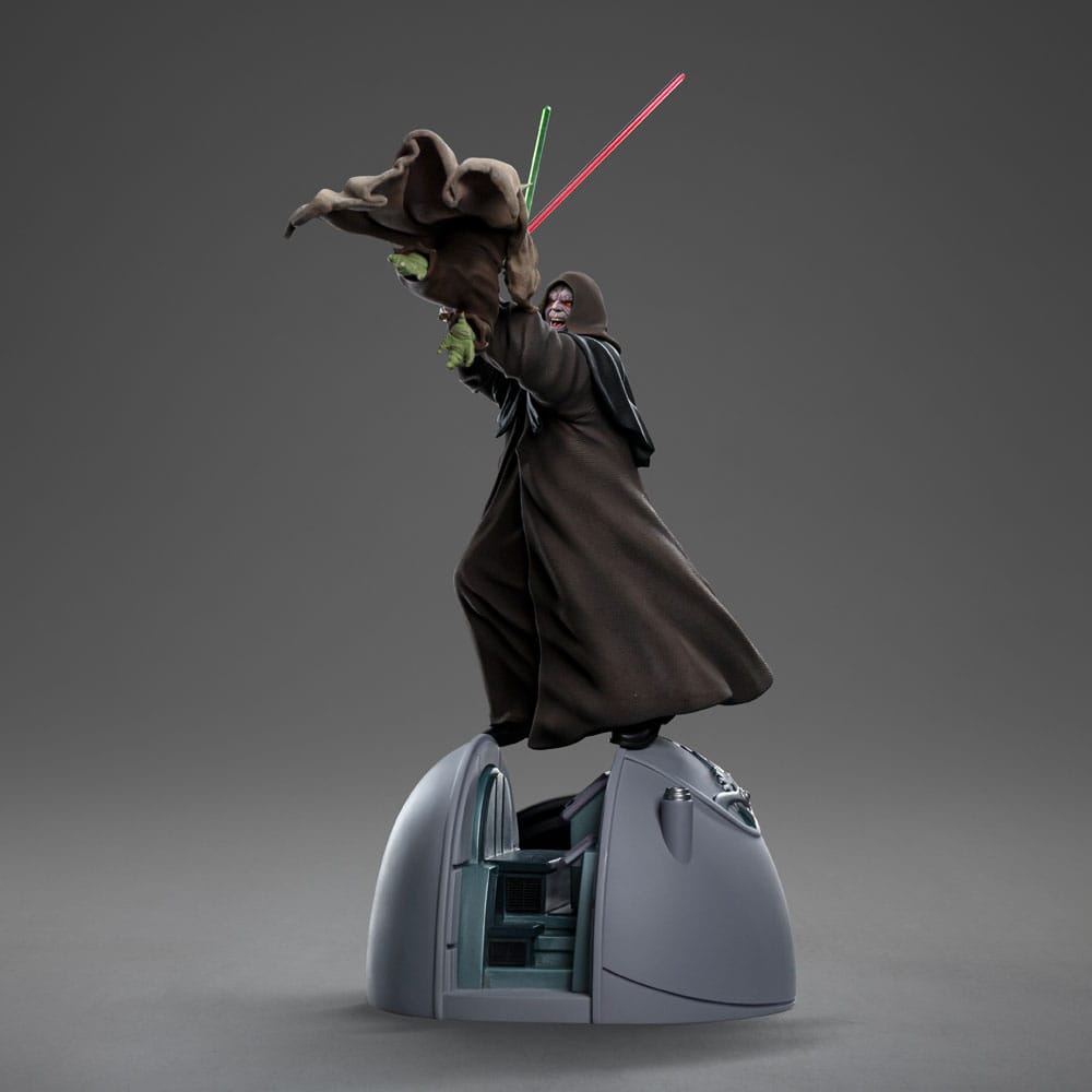 Statua Star Wars Deluxe Art Scale 1/10 Yoda contro l'Imperatore Palpatine (esclusiva CCXP 2024) 31 cm